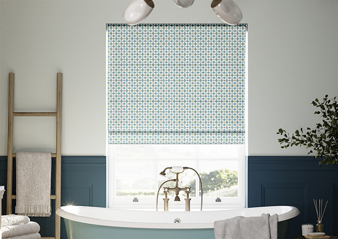 Zap, Azure - Twist&Fit Roman Blind - Image 3
